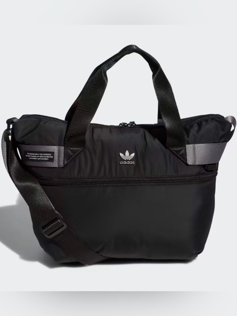 Adidas Puffer Shopper Tote Bag Black Nylon crossbody